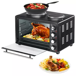 Mini Backofen 36L Umluft Ofen Pizza Tisch Camping Klein mit Kochplatten - Bild 1 von 18