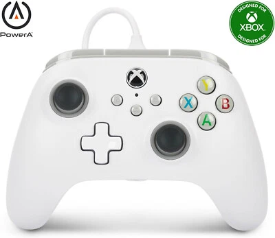 PowerA OFFICIAL Enhanced Wired Controller *WHITE EDITION* (XBOX One/Series X|S) - Image 1 of 4