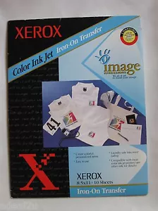 XEROX COLOR INK JET IRON-ON TRANSFERS - 9 SHEETS - Picture 1 of 2