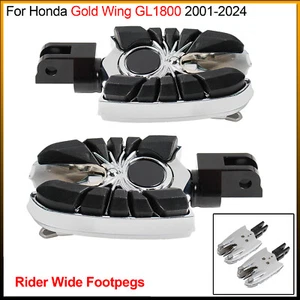1 juego reposapiés delanteros estriberas anchas para Honda Gold Wing GL1800 2001-2024 - Imagen 1 de 10