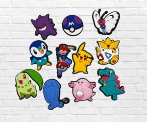 11pc Pokemon Shoe Charms For Crocs Anime Charms Boy Charms Pikachu Charms - Picture 1 of 2