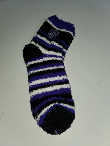 Sacramento Kings NBA Basketball Women's Soft Stripe Fuzzy Socks Cover