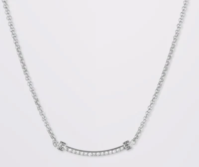 Collana Liu Jo Donna Acciaio Argentato Placchetta Rigida con Zirconi _LJ1748 - Immagine 1 di 2