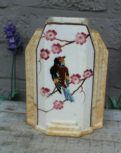 Vase Antique ARt Deco 1930 Poterie Française Oiseau Marqué - Photo 1/5