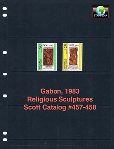at $2.20 Scott Value - 1983 GABON Sculptures African Religious MNH NH UMM - Picture 1 of 4