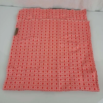 Dwell Studio Baby Blanket Pink Coral Salmon Design Cotton Flannel Blanket 36x36" - Image 1 of 4