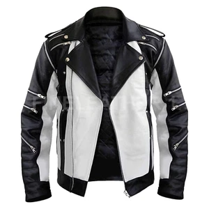 Men's Michael Jackson MJ Thriller Pepsi Costume Real Leather Jacket BIG SALE - Picture 1 of 3
