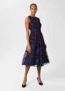 HOBBS KASIA FLORAL EMBROIDERED DRESS SIZE 18 NEW WITH TAGS - Picture 1 of 5