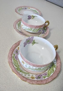 Vintage A & D Limoges Frankreich Tasse & Untertasse Set 2874 Roségold - Bild 1 von 11