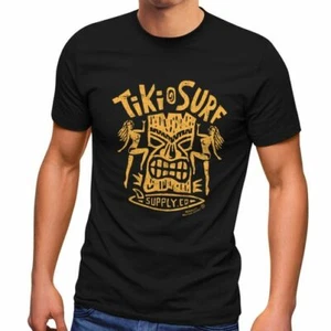Herren T-Shirt  Tiki  Maske Surf Honolulu Hawaii Beach Supply Sommer Sonne - Bild 1 von 5