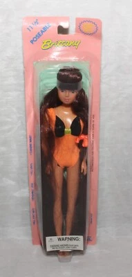 UNEEDA Brittany poseable 11 1/2" doll Dark Brown Barbie clone NEW - Image 1 of 4