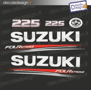 Adesivi motore marino fuoribordo Suzuki 225 cv four stroke 2018 stickers - Foto 1 di 1