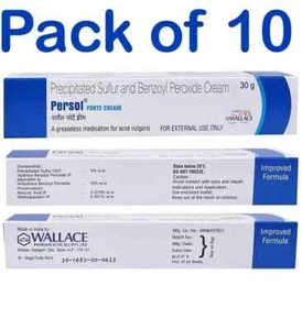 10 Persol Forte Cream 10%Benzoyl Peroxide + Precipitated 5% Sulphur . 30 g. uk - Picture 1 of 2