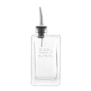 LUIGI BORMIOLI OLIERA OPTIMA IN VETRO 0.25 L TAPPO VERSATORE IN ACCIAIO INOX - Foto 1 di 1