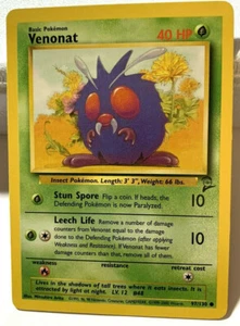 VENONAT - Base Set 2 - 97/130 - Common - Pokemon Card - Unlimited - 2000 - NM - Picture 1 of 2