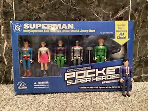 DC Direct Comics Pocket Super Heroes Box Set Superman, Lois Lane, Lex, Steel
