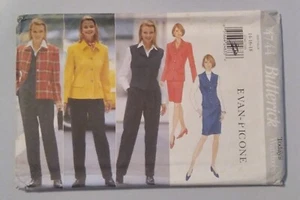 1996, BUTTERICK #4386 MISSES SIZES 14-16-18 JACKET VEST SKIRT & PANTS PATTERN UC - Picture 1 of 4