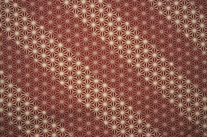 2+ Yards Christmas Starts Beige Burgundy Quilting Fabric 101" X 44" - Picture 1 of 2