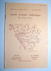 SOCIETE D'ETUDES FOLKLORIQUES DU CENTRE OUEST 1982 September-Oktober (34R19) - Bild 1 von 1