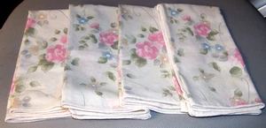 4 Very Nice Pfaltzgraff Tea Rose Cloth Napkins Look Unused To Me - Picture 1 of 1
