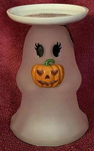 Bath & Body Works 2025 Halloween Girl Ghost 3-Wick Pedestal Candle Holder NEW! - Picture 1 of 8