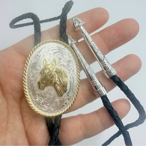 Montana Silversmiths Engraved Silver Bolo Tie - Bild 1 von 14