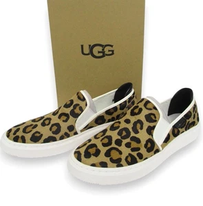 UGG Alameda Spotty Slipper Loafer Sneaker Gr. 12 Leopard Animal Print Kalbshaar - Bild 1 von 9