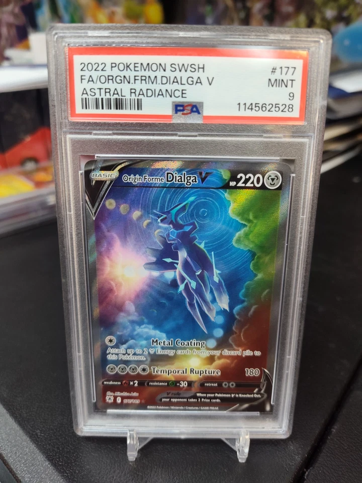 Origin Forme Dialga V (Alternate Full Art) 177/189 Swsh10: Astral Radiance PSA 9 - Image 1 of 2