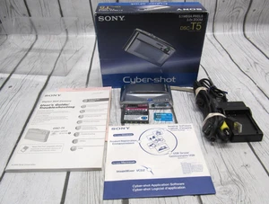 Sony Cyber-Shot DSC-T5 5.1MP Kompakt Digitalkamera Bundle in Box - funktionstüchtig - Bild 1 von 9