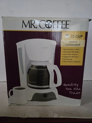Mr. Coffee VB12 12-Cup Switch Coffeemaker, White, Open Box Never Used - Image 1 of 4