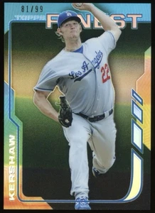2014 Topps Finest Black Refractor/99 #25 Clayton Kershaw Dodgers 3.000 Ks - Imagen 1 de 2