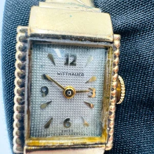 Vtg 1950's Wittnauer Swiss Women's Watch 10k G.F. Kestenmade Band Made in USA - Picture 1 of 24
