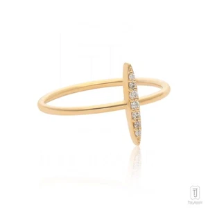 14K Gold 0,05 ct VS/F-G Diamant zarter Barren Größe - 3 bis 8 US - The Jewelz - Bild 1 von 7