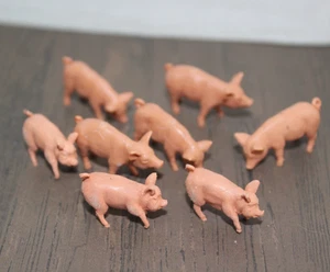 Vintage Britains Kunststoff Farmyard Schweine - Made in England (8er Set) - Bild 1 von 11
