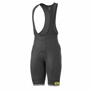 ALE Mens Cycling Bib Shorts - Blend Winter Solid - Padded, Black/Yellow, Size XS - Picture 1 of 3