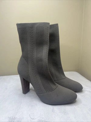 Charles by Charles David Shirley Fabric Sock Boots Womens 9M Taupe - Image 1 of 4