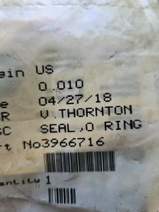 CUMMINS 3966716 O RING SEAL OEM NOS 3966716 FREE SHIPPING - Picture 1 of 4