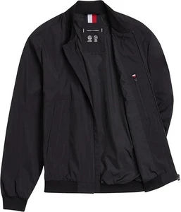 Tommy Hilfiger Men’s Branded Black Bomber Jacket with Baseball Collar - XL - New - Picture 1 of 6