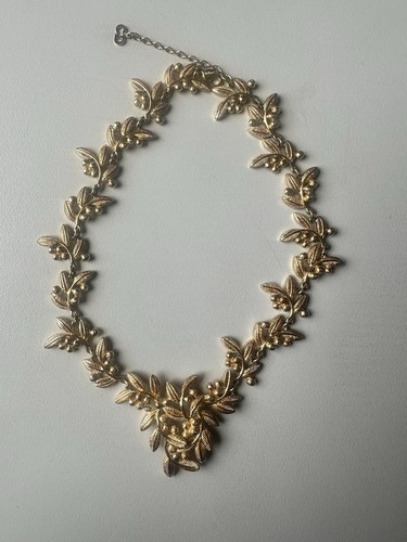 AUTENTICA COLLANA FOGLIA CHRISTIAN DIOR COLORE ORO CHRISTIAN DIOR F S