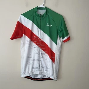 Miloto Italien Herren durchgehender Reißverschluss Radtrikot Taschen Erwachsene Größe Large - Bild 1 von 7