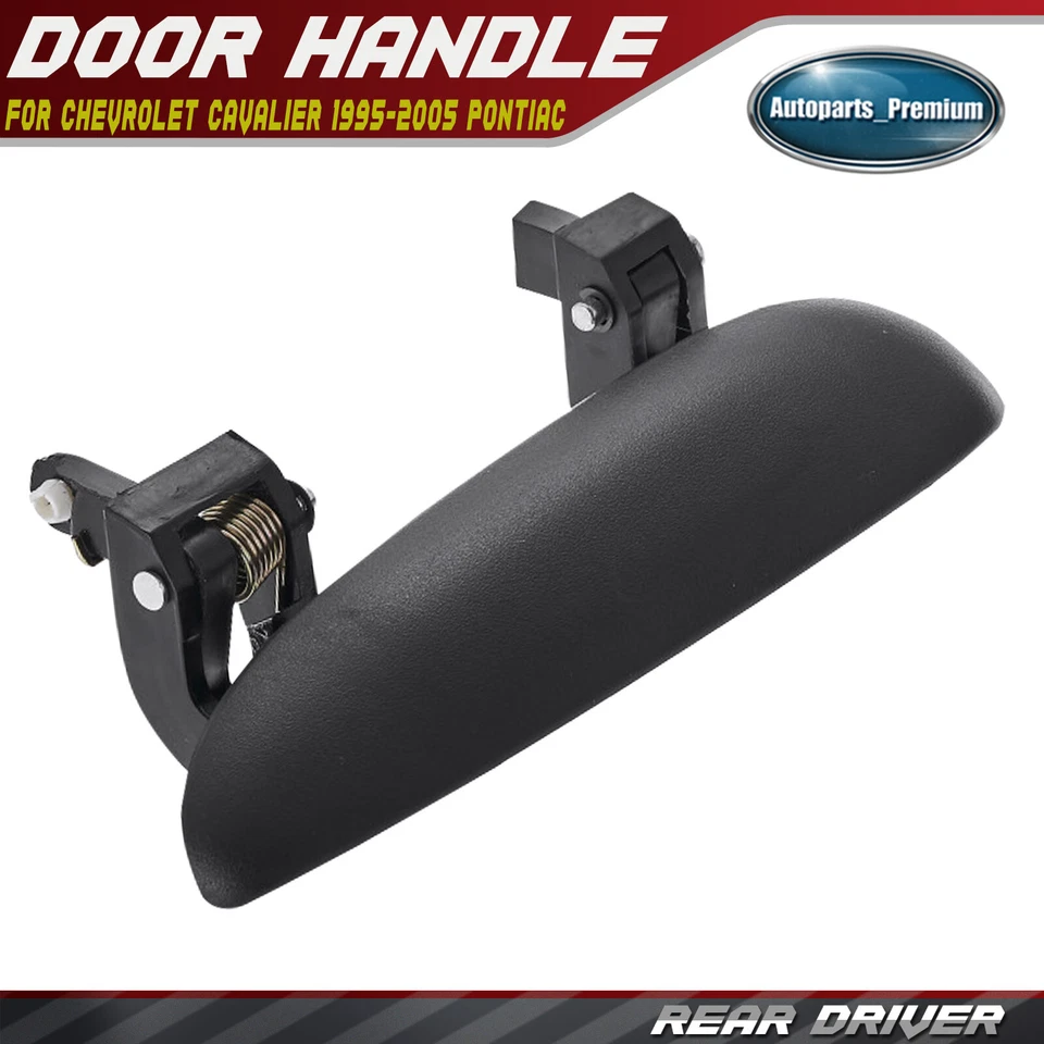 Manija de puerta exterior del conductor trasero negra para Chevrolet Cavalier Pontiac Sunfire Foto 1 de 4
