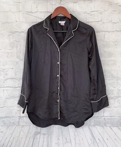 Natori Damen Pyjama Oberteil mit Knopfleiste Langarm Polyester - Schwarz - XS - Bild 1 von 3