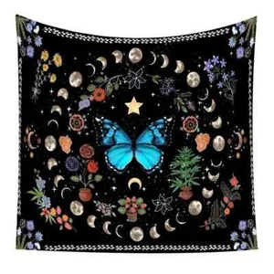 Tapestry - Butterfly Moons, Large Wall Hanging, Home Decor, Wall Decoration - Picture 1 of 2