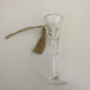 Vintage Gorham Kristall Glas Weihnachtsschmuck Lady Anne Flöte Gold Quaste - Bild 1 von 8