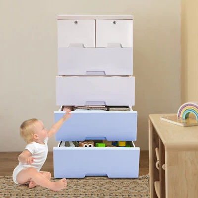 Cómoda de 6 cajones para dormitorio cajonera armario de almacenamiento independiente Foto 1 de 4