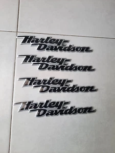 New 2 pair or 4 pcs Harley Davidson Tank Emblem Softail Roadking Sportster Dyna - Picture 1 of 5