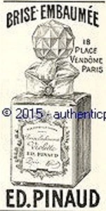PUBLICITE PARFUM ED PINAUD BRISE EMBAUMEE VIOLETTE DE 1904 FRENCH AD PUB RARE - Picture 1 of 1