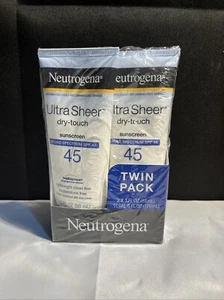 Neutrogena Ultra Sheer Dry-Touch Water Resistant Sunscreen Lotion 3OZ 2 Pack - Foto 1 di 3