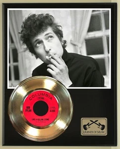 Bob Dylan "Like A Rolling Stone" Record Display Wood Plaque - Picture 1 of 4