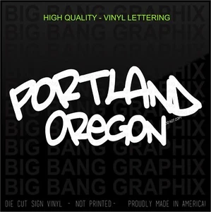 Portland Vinyl Decal Sticker Neighborhood Oregon OR Downtown Home City Native 8" - Foto 1 di 3